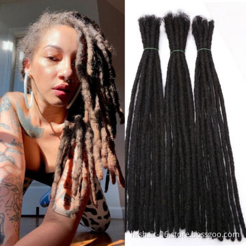 Drop shipping 100% soft natural afro kinky human hair permanent loc extension virgin mongolian human hair crochet dreadlock